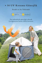 Safari Çocuk & Bebek Oyun Çadırı - +50 UV Korumalı ve Pratik Kurulum - Bej