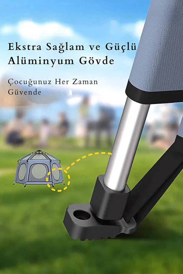 Safari Çocuk & Bebek Oyun Çadırı - +50 UV Korumalı ve Pratik Kurulum - Haki