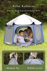 Safari Çocuk & Bebek Oyun Çadırı - +50 UV Korumalı ve Pratik Kurulum - Bej