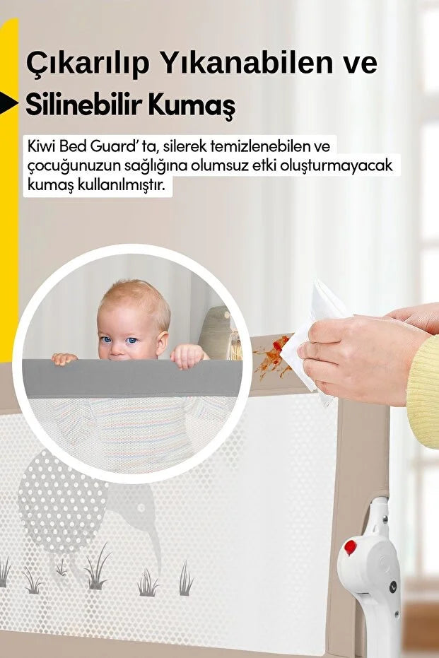Çocuk Yatak Koruyucu Bariyeri ve Yatak Korkuluğu – Ekstra Dolgulu Kumaş Bed Guard