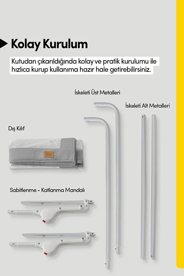 Çocuk Yatak Koruyucu Bariyeri ve Yatak Korkuluğu – Ekstra Dolgulu Kumaş Bed Guard