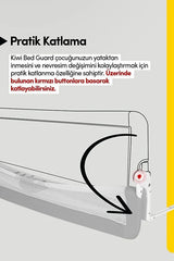 Bed Guard Asansörlü Çocuk Yatak Korumalığı – Küçük Prens Desenli, Gri (150 × 60–70 cm)
