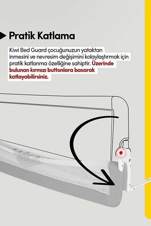 Bed Guard Asansörlü Çocuk Yatak Korumalığı – Küçük Prens Desenli, Gri (150 × 60–70 cm)