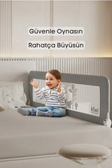 Bebek Güvenlik Yatak Bariyeri – Katlanır Çocuk Uyku Yatak Korkuluğu, Düşme Önleyici (180×65 cm)