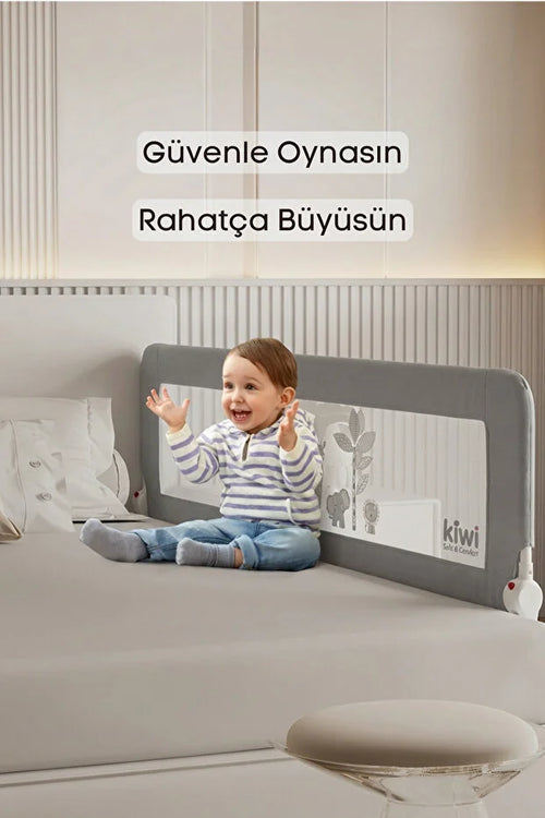Bebek Güvenlik Yatak Bariyeri – Katlanır Çocuk Uyku Yatak Korkuluğu, Düşme Önleyici (180×65 cm)