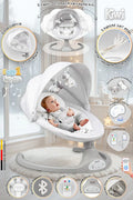 EggyOne Elektrikli Otomatik Sallanan Bebek Ana Kucağı - Bluetooth & Kumandalı