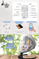 EggyOne Elektrikli Otomatik Sallanan Bebek Ana Kucağı - Bluetooth & Kumandalı