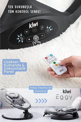 Eggy Plus Elektrikli Otomatik Sallanan Bebek Ana Kucağı - Antrasit