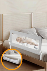 Çocuk Yatak Koruyucu Bariyeri ve Yatak Korkuluğu – Ekstra Dolgulu Kumaş Bed Guard (Gri)