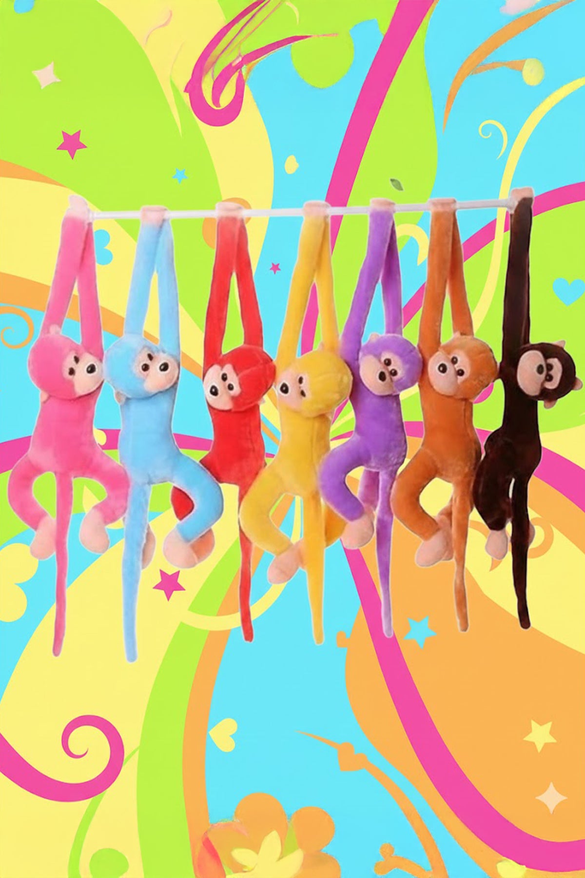 Dev Boy Cırt Cırtlı Sarılan Maymun Peluş - 85 cm Yumuşak Uyku Arkadaşı