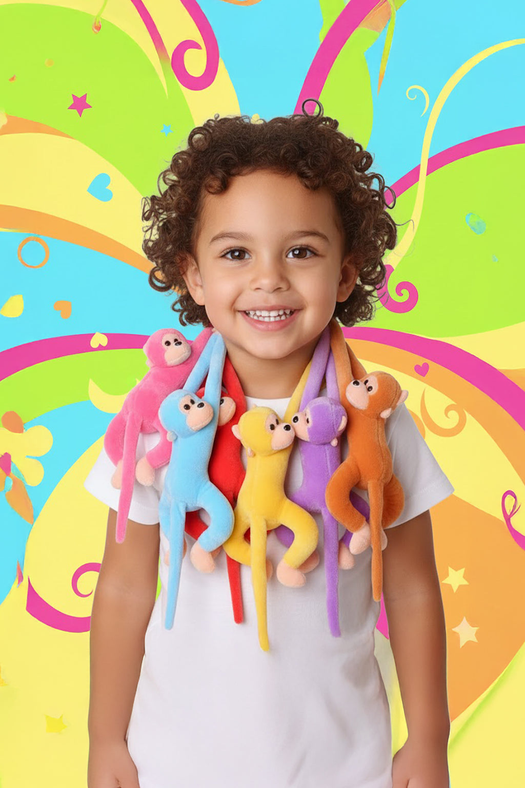 Dev Boy Cırt Cırtlı Sarılan Maymun Peluş - 85 cm Yumuşak Uyku Arkadaşı