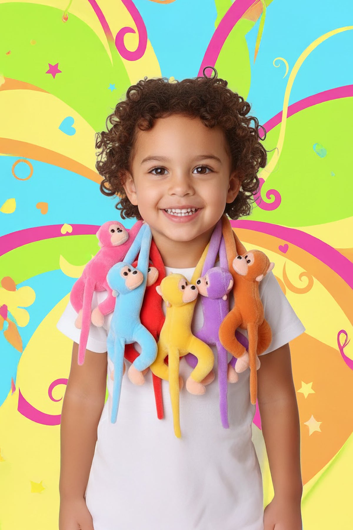 Dev Boy Cırt Cırtlı Sarılan Maymun Peluş - 85 cm Yumuşak Uyku Arkadaşı