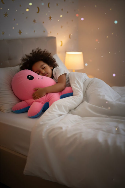 Mood Değiştiren Dev Ahtapot Peluş Uyku Arkadaşı  - Pembe & Mavi Çift Renkli
