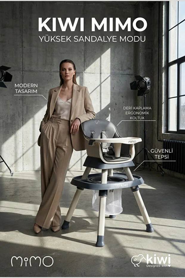 Mimo 12 özellik 1 Arada Çok Fonksiyonlu Mama Sandalyesi - Lego Uyumlu Aktivite & Oyun Masası - Yeşil