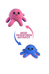 Mod Değiştiren Çift Yüzlü Ahtapot Peluş - Duygu İfade Oyuncağı