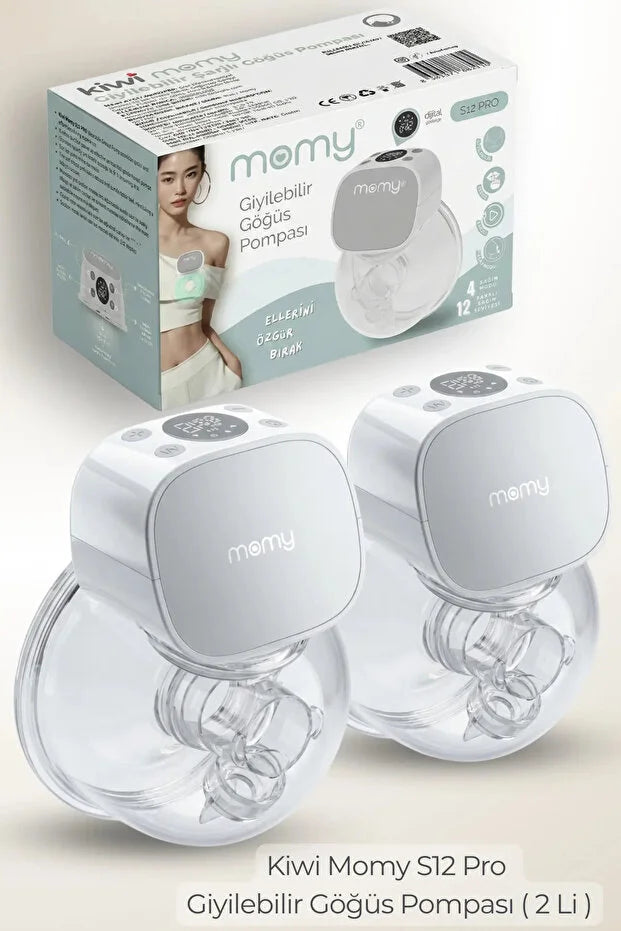 Momy S12 Pro Giyilebilir Elektrikli Göğüs Pompası - Kablosuz, 180 ml Hazne, 4 Mod 12 Kademe Süt Sağım Makinesi