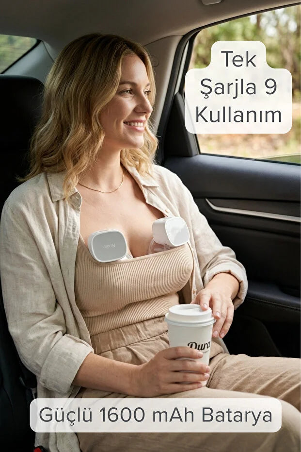 Momy S12 Ultra Kablosuz Giyilebilir Göğüs Pompası - 180 ml Hazne, 4 Mod 12 Kademe Sessiz Süt Sağım Makinesi