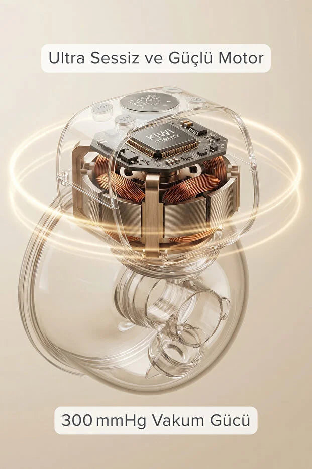 Momy S12 Ultra Kablosuz Giyilebilir Göğüs Pompası - 180 ml Hazne, 4 Mod 12 Kademe Sessiz Süt Sağım Makinesi