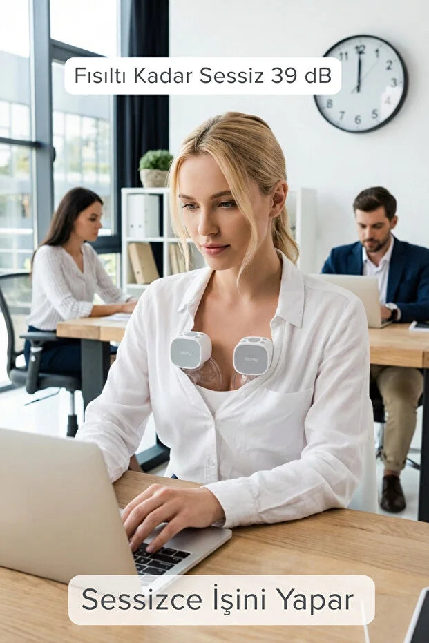 Momy S12 Ultra Kablosuz Giyilebilir Göğüs Pompası - 180 ml Hazne, 4 Mod 12 Kademe Sessiz Süt Sağım Makinesi