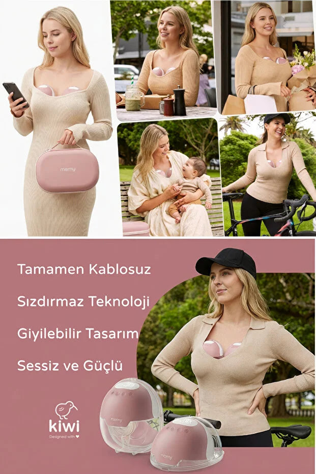 Momy S15 Pro Giyilebilir Göğüs Pompası - Ultra Sessiz, 4 Mod 12 Seviye Elektrikli Anne Süt Sağım Makinesi