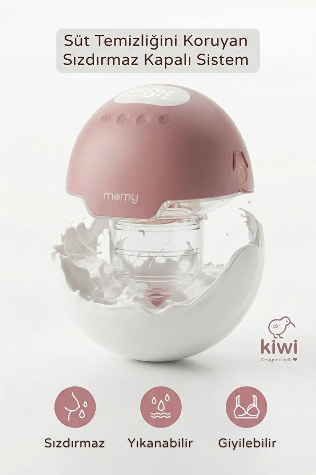 Momy S15 Pro Giyilebilir Göğüs Pompası - Ultra Sessiz, 4 Mod 12 Seviye Elektrikli Anne Süt Sağım Makinesi