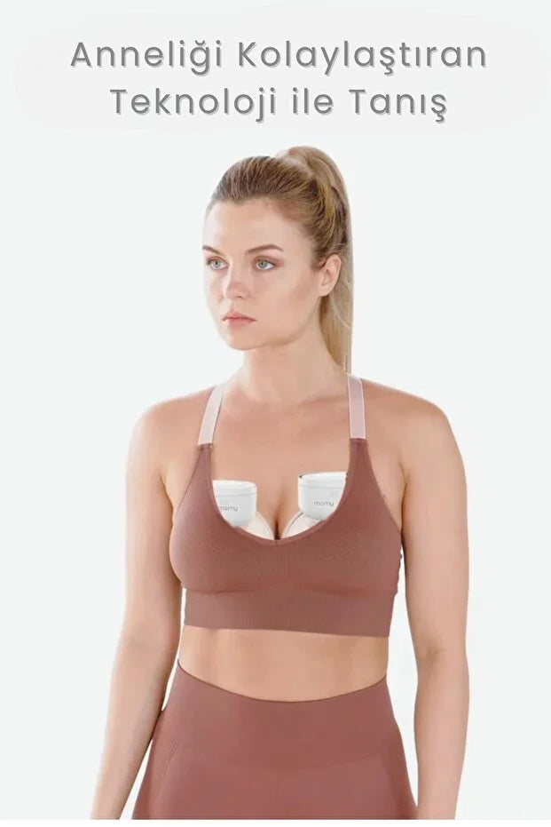 Momy S9 Pro Akıllı Giyilebilir Göğüs Pompası - 39dB Ultra Sessiz, 3 Mod 9 Kademe Kablosuz Süt Sağım Makinesi