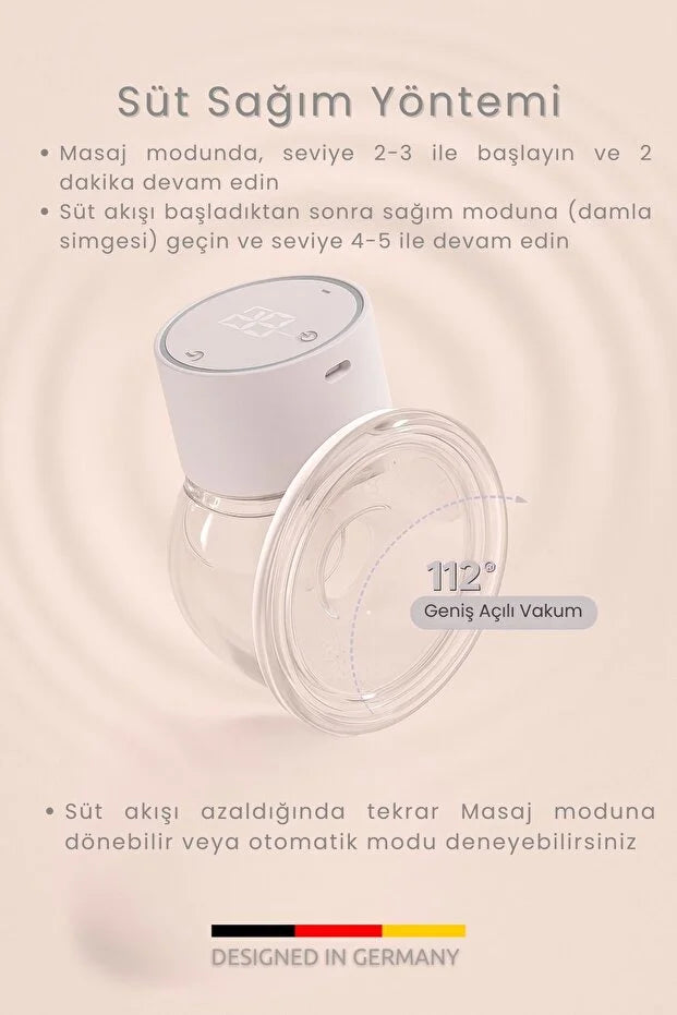 Momy S9 Pro Akıllı Giyilebilir Göğüs Pompası - 39dB Ultra Sessiz, 3 Mod 9 Kademe Kablosuz Süt Sağım Makinesi