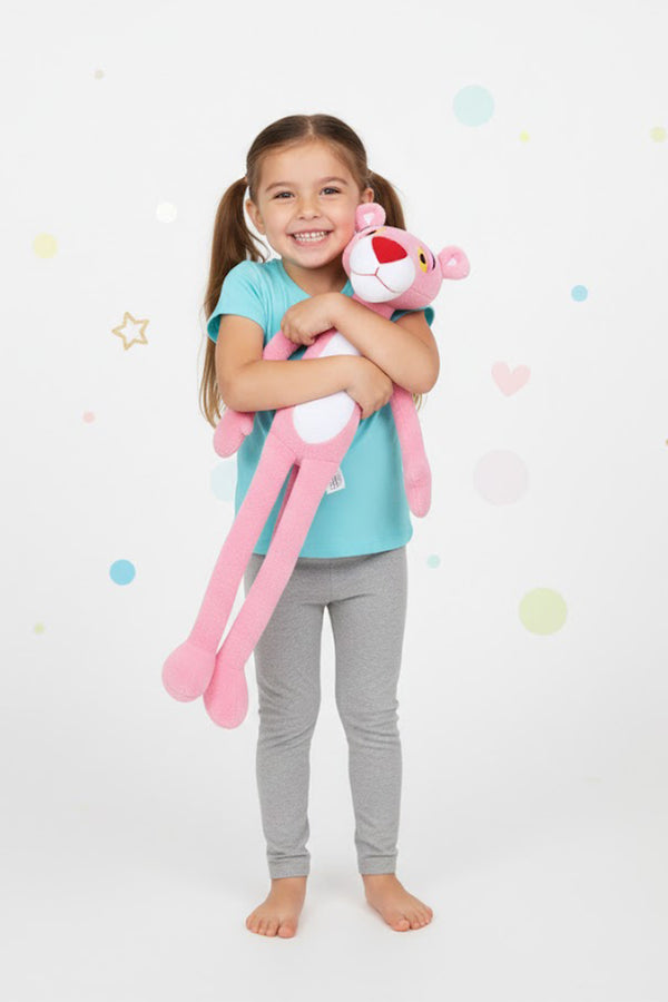 Pembe Panter Peluş - Çocuklar İçin Dev Uyku ve Oyun Arkadaşı 65cm