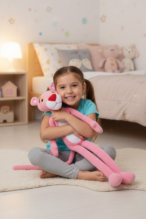 Pembe Panter Peluş - Çocuklar İçin Dev Uyku ve Oyun Arkadaşı 65cm
