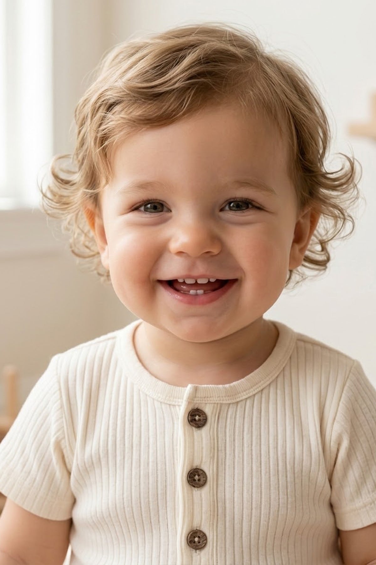 Rito %100 Pamuklu Fitilli Bebek Tulumu - Şortlu Tulum (Romper) - Ekru