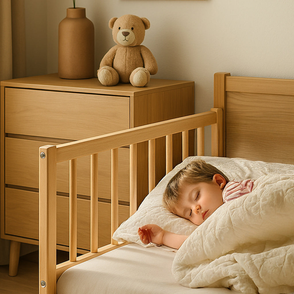 75x50cm Berxo Premium Wooden Bed Rail – Child Safety Bed Guard (L-Shape)