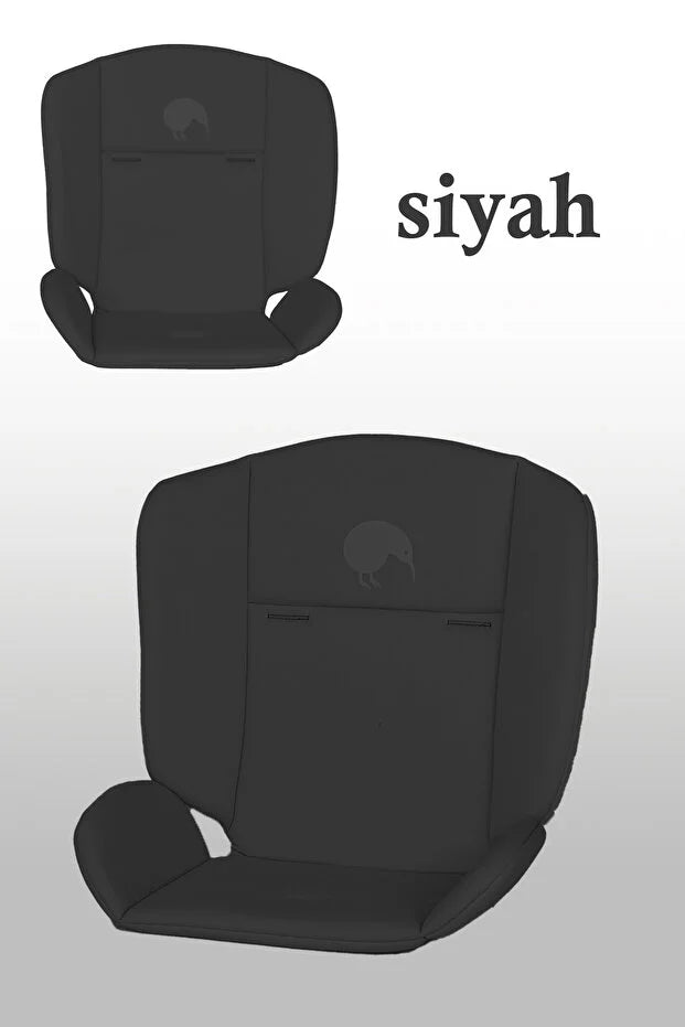 Yumuşak Mama Sandalyesi Minderi - Çok Amaçlı Bebek Destek Minderi, Konforlu ve Ergonomik - Siyah