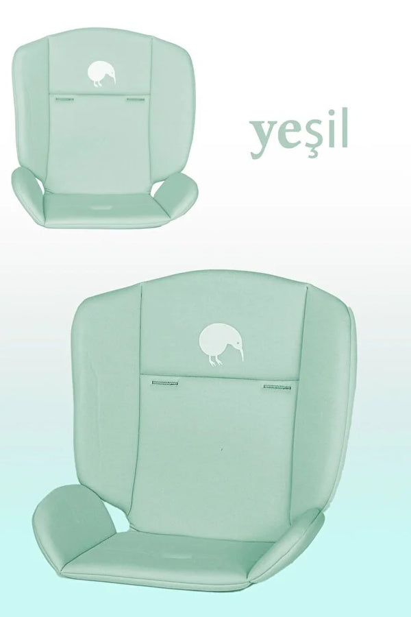 Yumuşak Mama Sandalyesi Minderi - Çok Amaçlı Bebek Destek Minderi, Konforlu ve Ergonomik - Yeşil