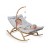 Wooden Baby Bouncer Gray